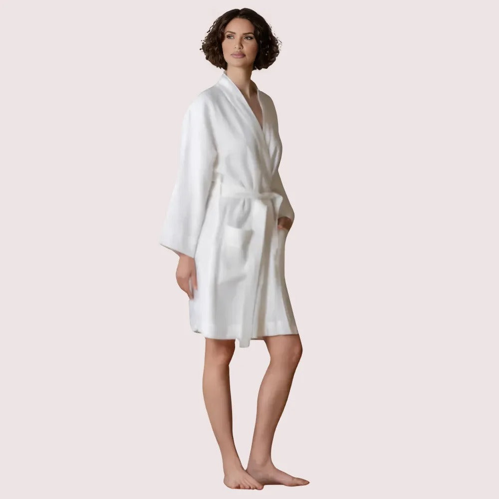 Genova Luxe Natural Linen Bath Robe