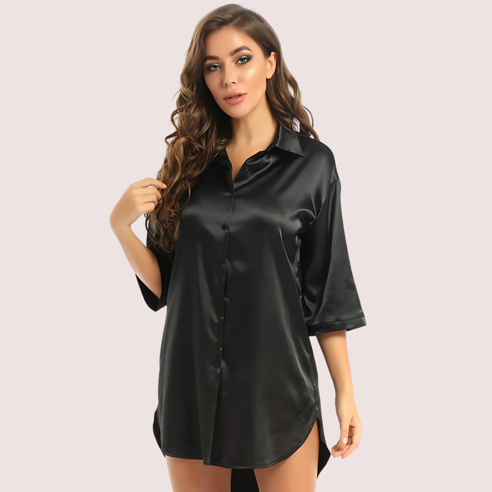 Velvet Nights Japanese Satin Nightdress